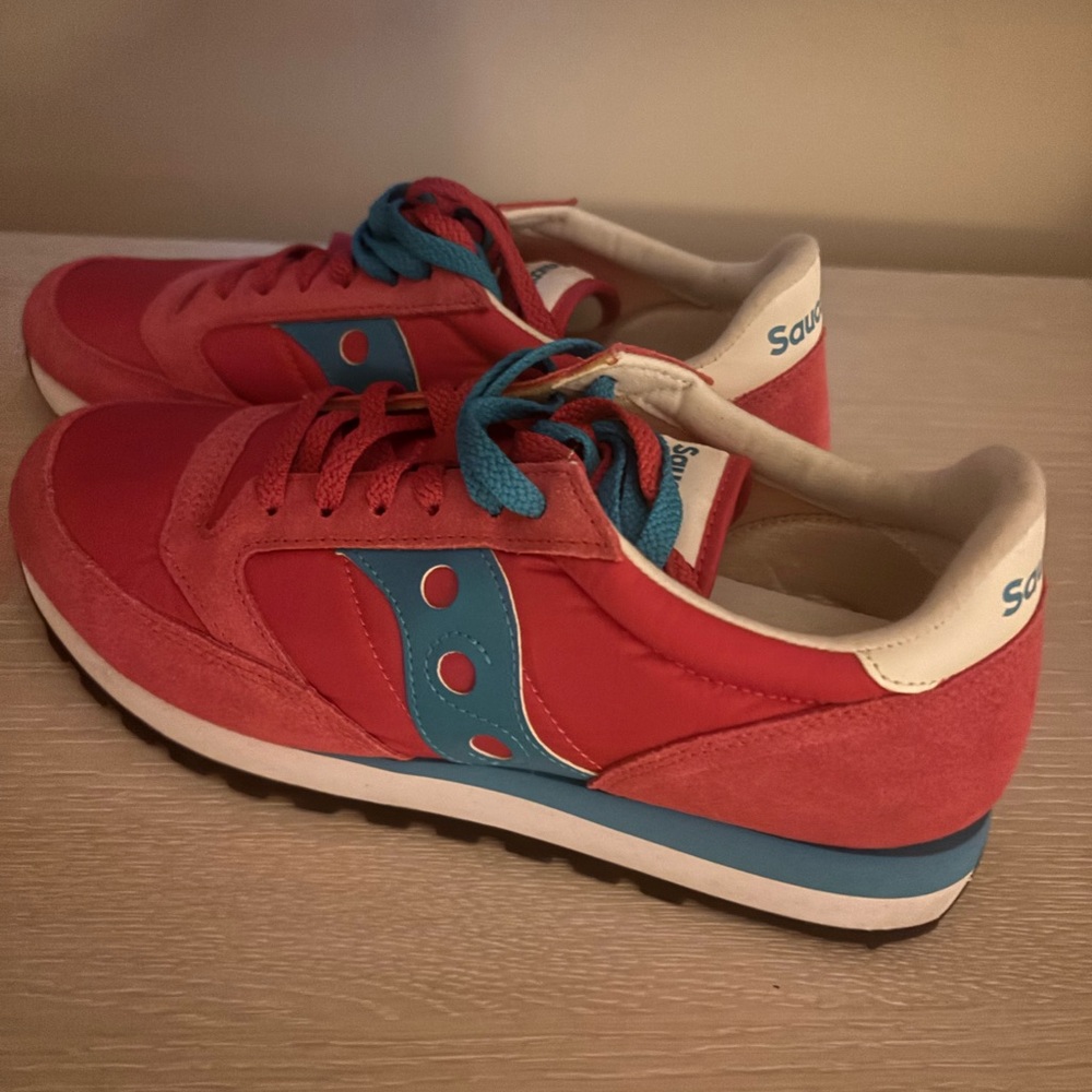 Saucony Vibrant Pink and Teal Sneakers